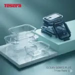 Heat-resistant glass food storage box three-piece set