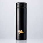Mobil Pegasus Logo Black Insulated Travel Flask