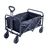 Heavy-Duty Black Foldable Utility Wagon