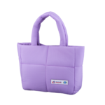 Lavender Health Lane Family Pharmacy Quilted Puffer Tote Handbag