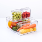 Clear Acrylic Stackable Refrigerator Organizer Bins
