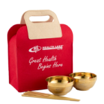Health Lane Pharmacy Branded Gold Tone Bowls in Gift Bag